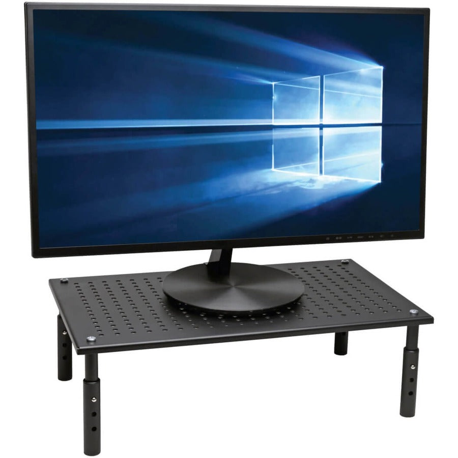 Tripp Lite Support de moniteur pour bureau, 18 x 11 po - Hauteur réglable, métal, noir MR1812M