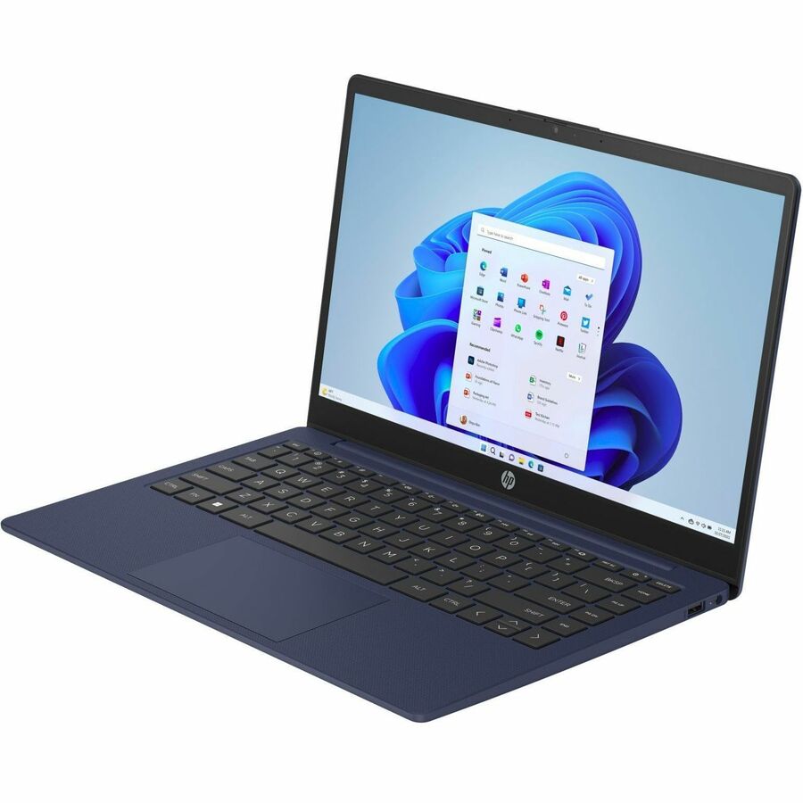 HP 14-em0000 14-em0010ca 14" Notebook - Full HD - 1920 x 1080 - AMD Ryzen 3 7320U Quad-core (4 Core) - 8 GB Total RAM - 8 GB On-board Memory - 256 GB SSD - Evening Blue 7P9U4UA#ABL