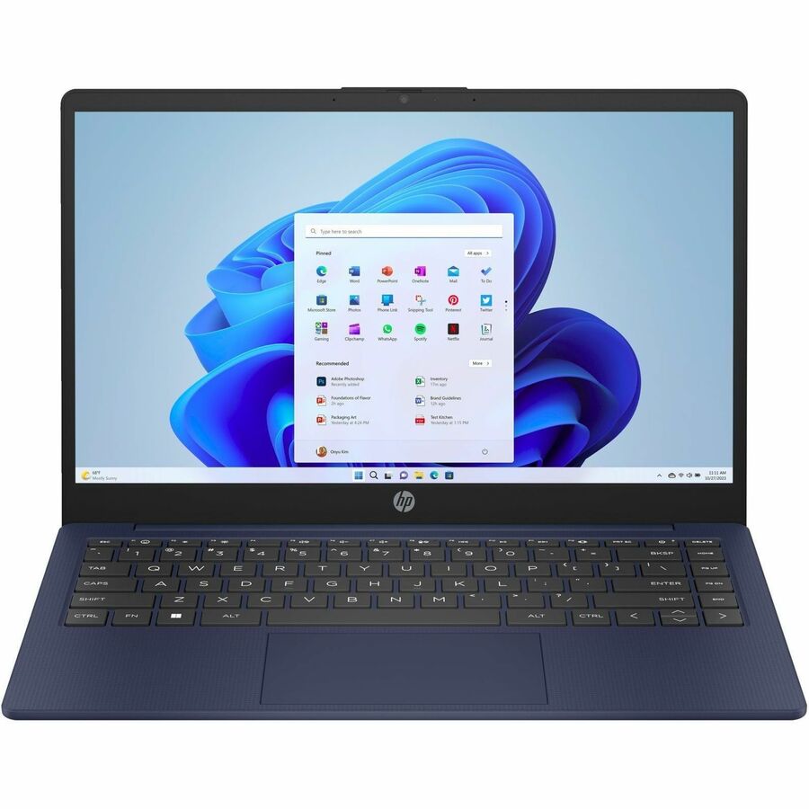 Ordinateur portable HP 14-em0000 14-em0010ca 14" - Full HD - 1920 x 1080 - AMD Ryzen 3 7320U Quad-core (4 cœurs) - 8 Go de RAM totale - 8 Go de mémoire intégrée - 256 Go SSD - Bleu soir 7P9U4UA# ABL