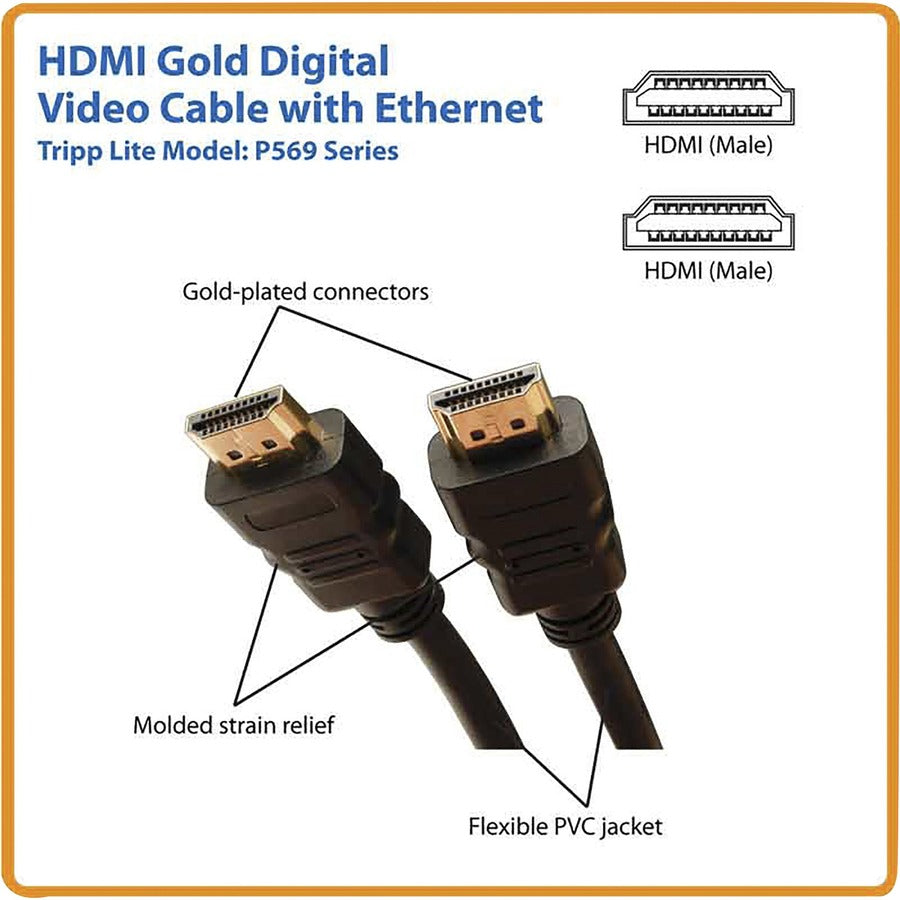 Tripp Lite P569-003 High Speed HDMI Cable with Ethernet P569-003