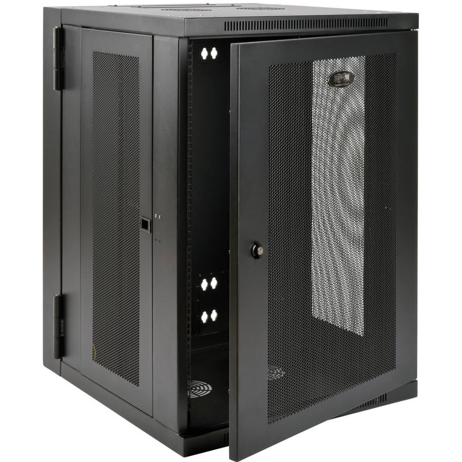 Tripp Lite SmartRack 18U UPS-Depth Wall-Mount Rack Enclosure Cabinet, Hinged Back SRW18USDP