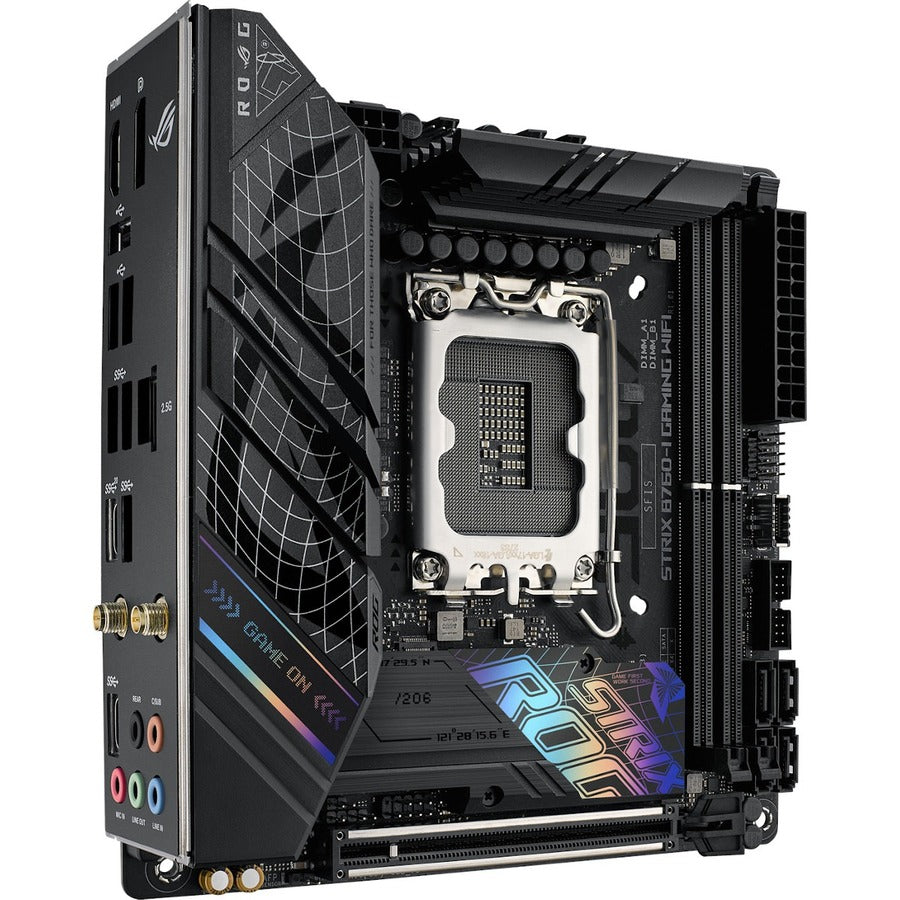 Asus ROG Strix B760-I GAMING WIFI Gaming Desktop Motherboard - Intel B760 Chipset - Socket LGA-1700 - Mini ITX ROGSTRIXB760-IGAMINGWIFI