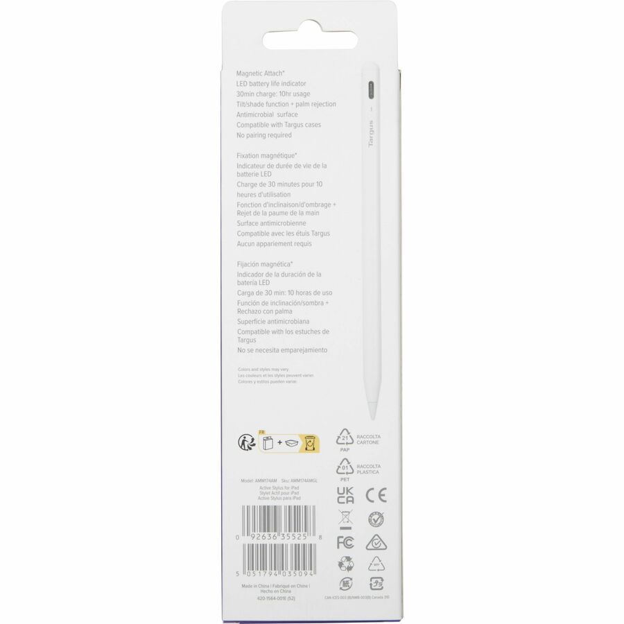 Targus StylusAntimicrobial Active Stylus for iPad AMM174AMGL