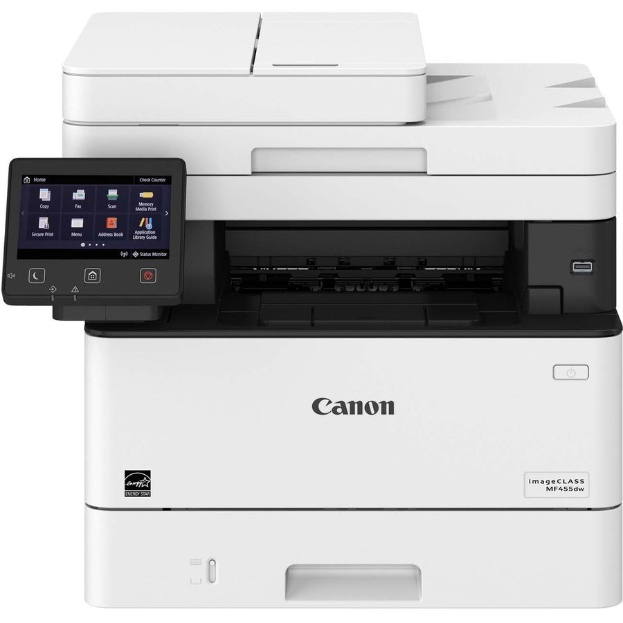 Canon imageCLASS MF455dw Laser Multifunction Printer-Monochrome-Copier/Fax/Scanner-40 ppm Mono Print-600x600 dpi Print-Automatic Duplex Print-350 sheets Input-600 dpi Optical Scan-Wireless LAN-Apple AirPrint-Canon PRINT Business-Mopria 5161C005