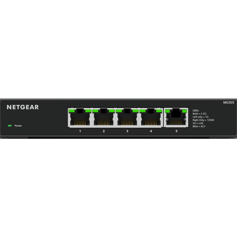 Commutateur non géré Ethernet multi-Gigabit (2,5G) Netgear à 5 ports MS305-100NAS