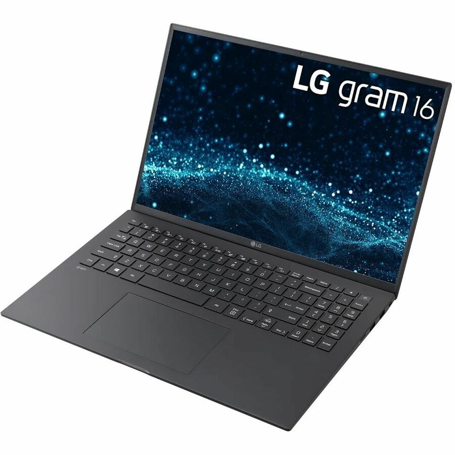 LG gram 16Z90P-N.AP75A8 16" Notebook - WQXGA - 2560 x 1600 - Intel Core i7 11th Gen i7-1165G7 Quad-core (4 Core) 2.80 GHz - Intel Evo Platform - 16 GB Total RAM - 16 GB On-board Memory - 512 GB SSD - Obsidian Black 16Z90P-N.AP75A8