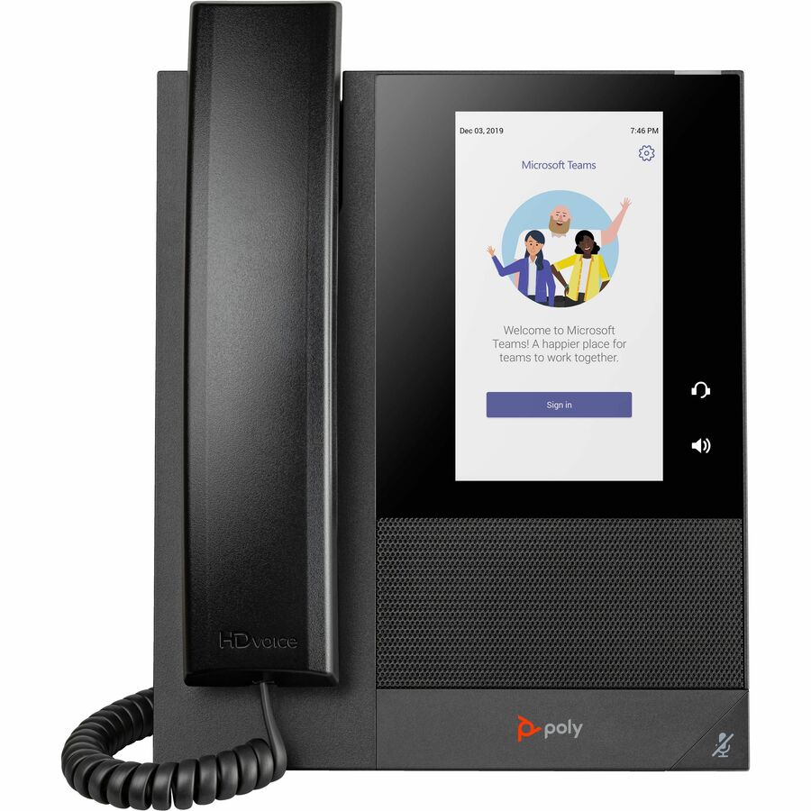 Poly CCX 400 IP Phone - Corded - Corded - Desktop, Wall Mountable - Black 848Z8AA#AC3
