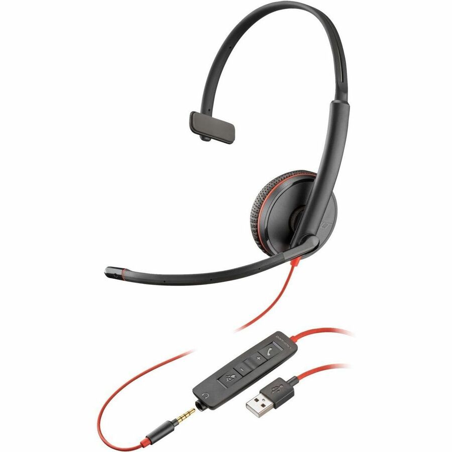 Casque monaural USB-A Poly Blackwire 3215 TAA (en vrac) 8M3Y1A6#ABA