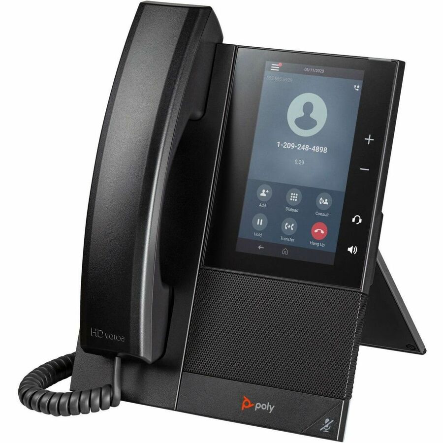 Poly CCX 500 IP Phone - Corded - Corded/Cordless - Bluetooth - Black 84C15AA#ABA