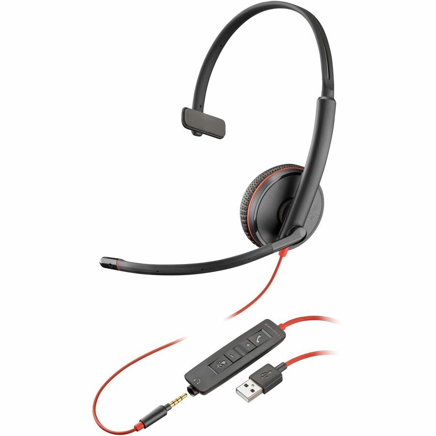 Casque monaural USB-A Poly Blackwire 3215 TAA (Qté en vrac 50) 8M3Y0AA#ABA