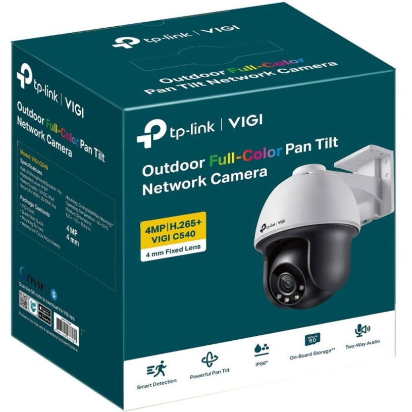Caméra réseau extérieure TP-Link VIGI C540 4 mégapixels - Couleur - Dôme - Blanc VIGI C540(4MM)