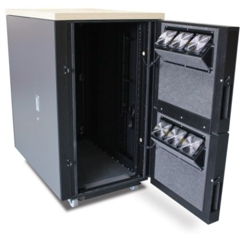 APC by Schneider Electric NetShelter CX 24U Secure Soundproof Server Room in a Box Enclosure AR4024A