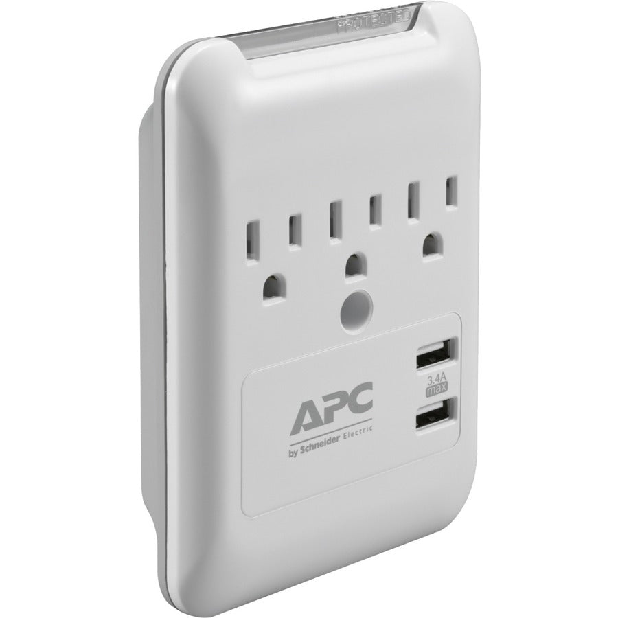 APC by Schneider Electric SurgeArrest Essential 3-Outlet Surge Suppressor/Protector PE3WU3