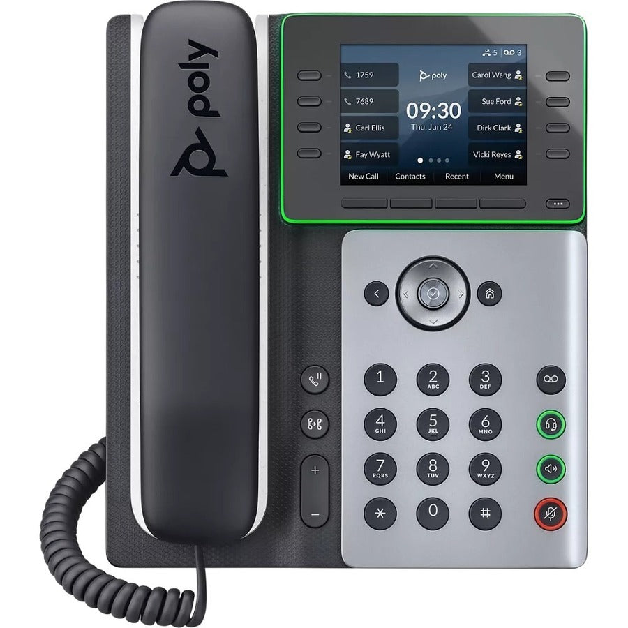 Poly Edge E300 IP Phone - Corded - Corded - NFC - Desktop, Wall Mountable - TAA Compliant 2200-87815-025
