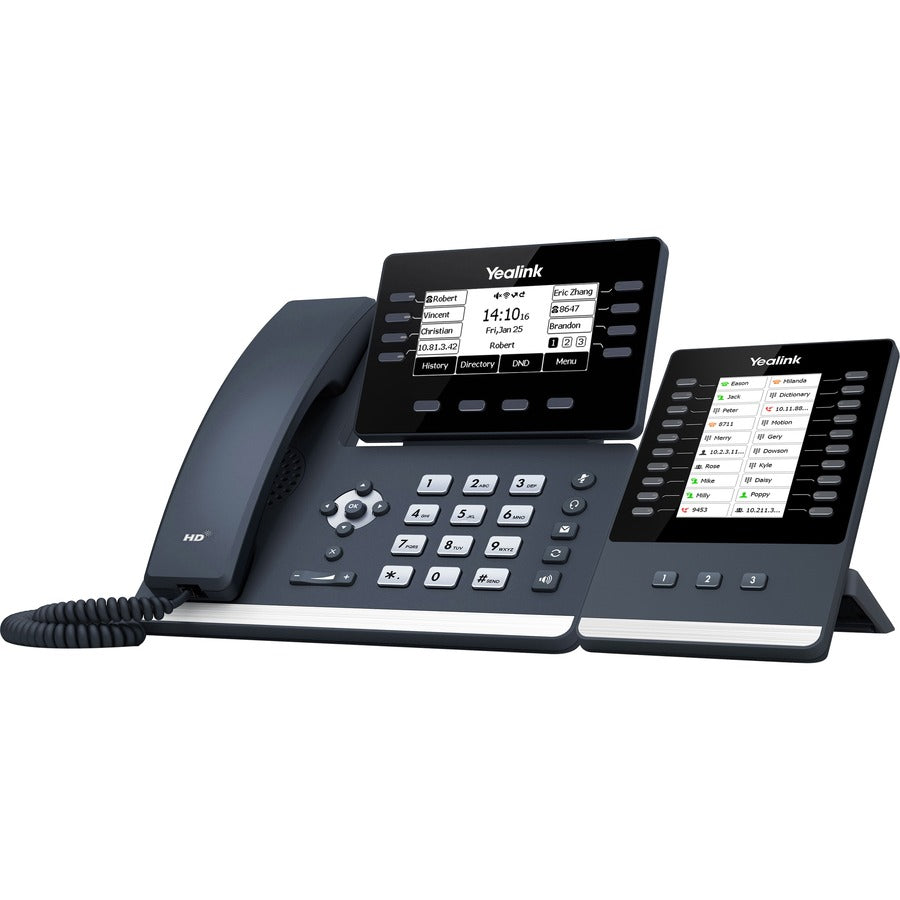 Téléphone IP Yealink SIP-T53W - Filaire - Avec fil/sans fil - Wi-Fi, Bluetooth - Montage mural, bureau - Gris classique SIP-T53W