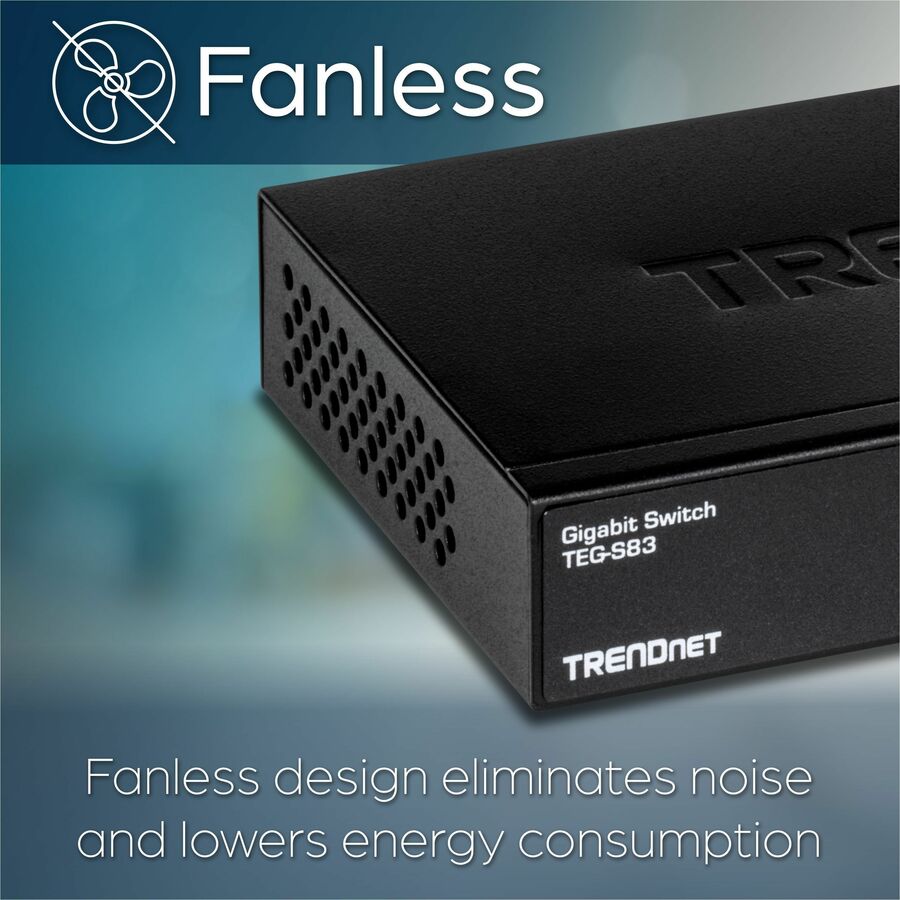 Commutateur de bureau Gigabit à 8 ports TRENDnet TEG-S83