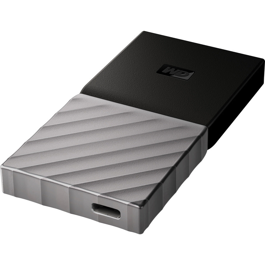 WD My Passport WDBKVX2560PSL-WESN 256 GB Portable Solid State Drive - 2.5" External - Black, Metallic Gray WDBKVX2560PSL-WESN