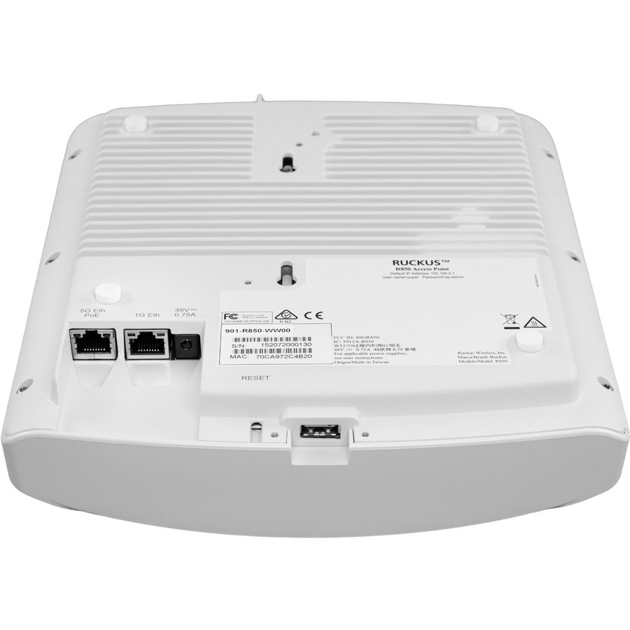 Point d'accès sans fil Ruckus Wireless Unleashed R850 double bande 802.11ax 5,81 Gbit/s - Intérieur 9U1-R850-WW00