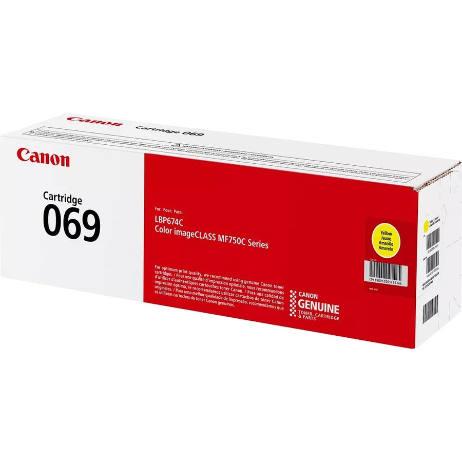 Cartouche de toner laser originale à rendement standard Canon 069 - Jaune - 1 paquet 5091C001
