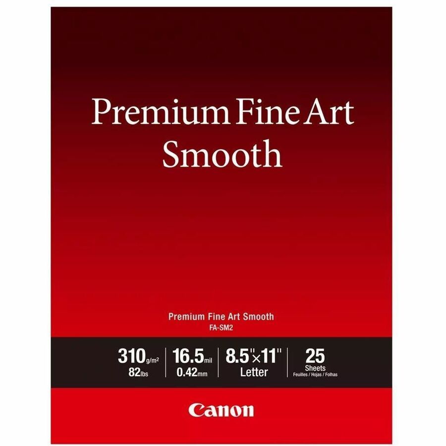 Canon Photo Paper Premium Fine Art Smooth 8.5x11 (25 Sheets) 1711C012