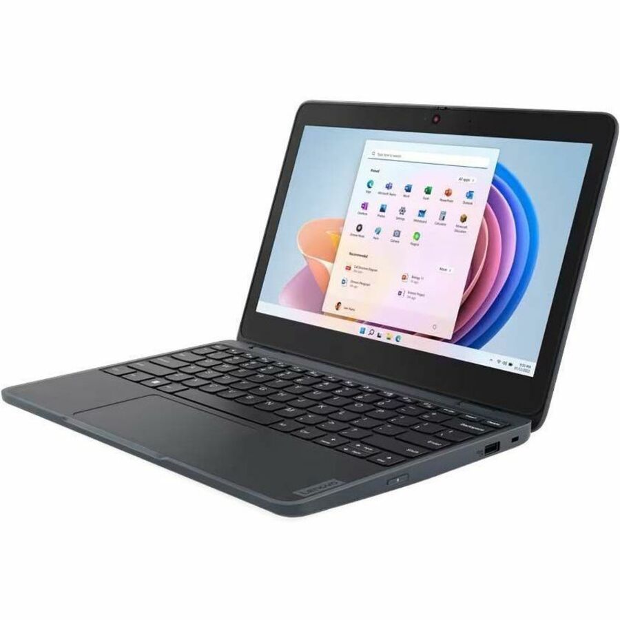 Lenovo 100 82VK0005US 11.6" Notebook - HD - 1366 x 768 - Intel N100 Quad-core (4 Core) 800 MHz - 4 GB Total RAM - 4 GB On-board Memory - 128 GB SSD - Slate Gray 82VK0005US