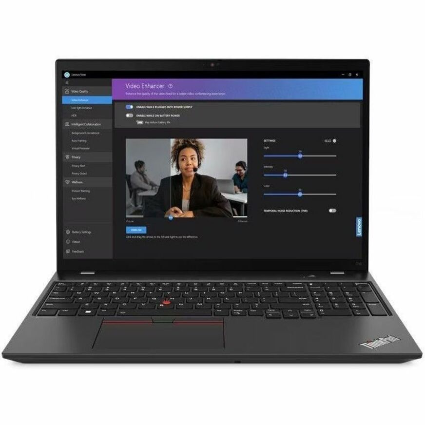 Lenovo ThinkPad T16 Gen 2 21HH0053CA 16" Notebook - WUXGA - 1920 x 1200 - Intel Core i7 13th Gen i7-1365U Deca-core (10 Core) - 16 GB Total RAM - 16 GB On-board Memory - 512 GB SSD - Thunder Black 21HH0053CA