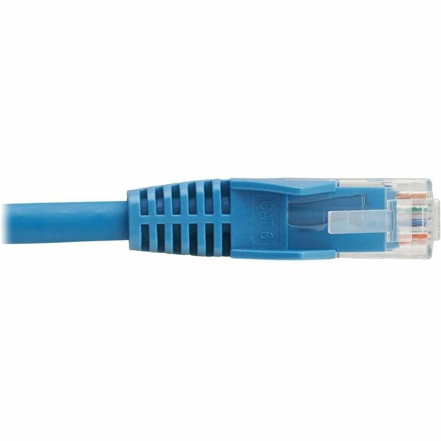 Tripp Lite by Eaton Cat6 Gigabit Snagless Molded UTP Ethernet Cable (RJ45 M/M), PoE, LSZH, Blue, 2 m N201L-02M-BL