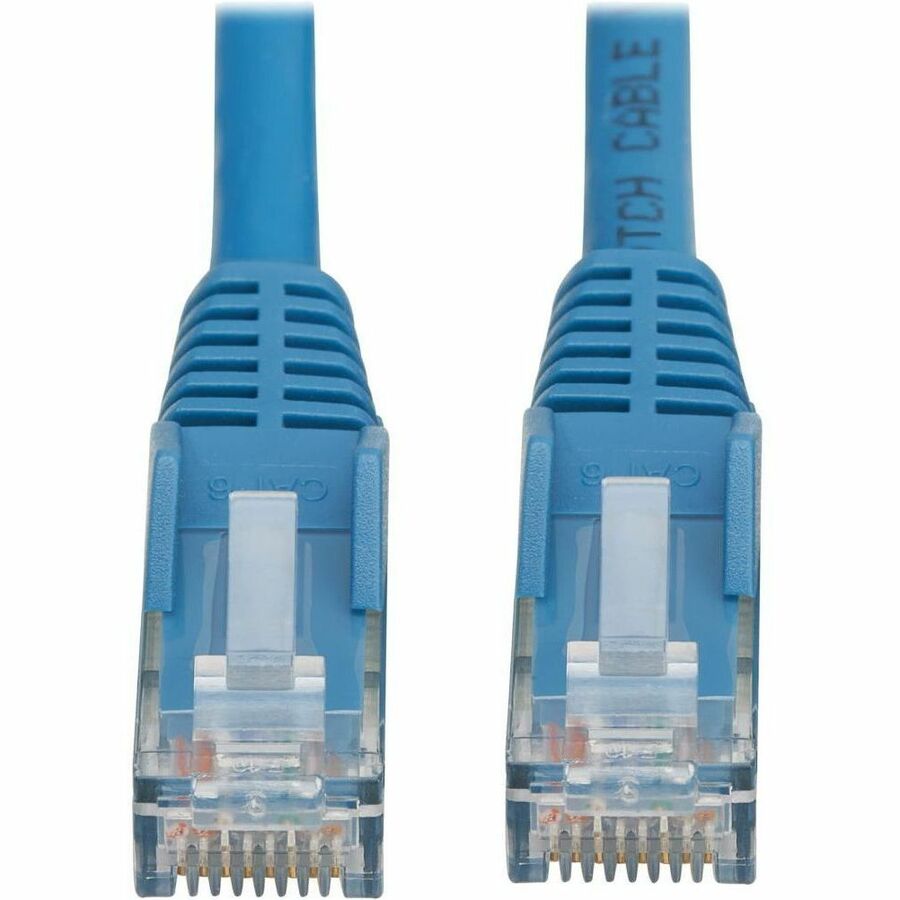 Tripp Lite by Eaton Cat6 Gigabit Snagless Molded UTP Ethernet Cable (RJ45 M/M), PoE, LSZH, Blue, 2 m N201L-02M-BL