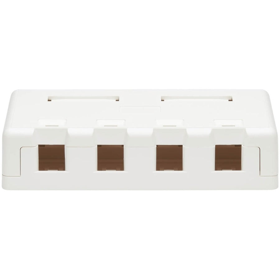 Tripp Lite by Eaton Surface-Mount Box for Keystone Jacks - 4 Ports, White N082-004-WH