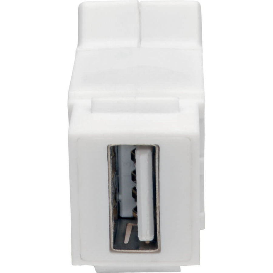 Tripp Lite by Eaton USB 2.0 tout-en-un Keystone/coupleur coudé à montage sur panneau (F/F), blanc U060-000-KPA-WH