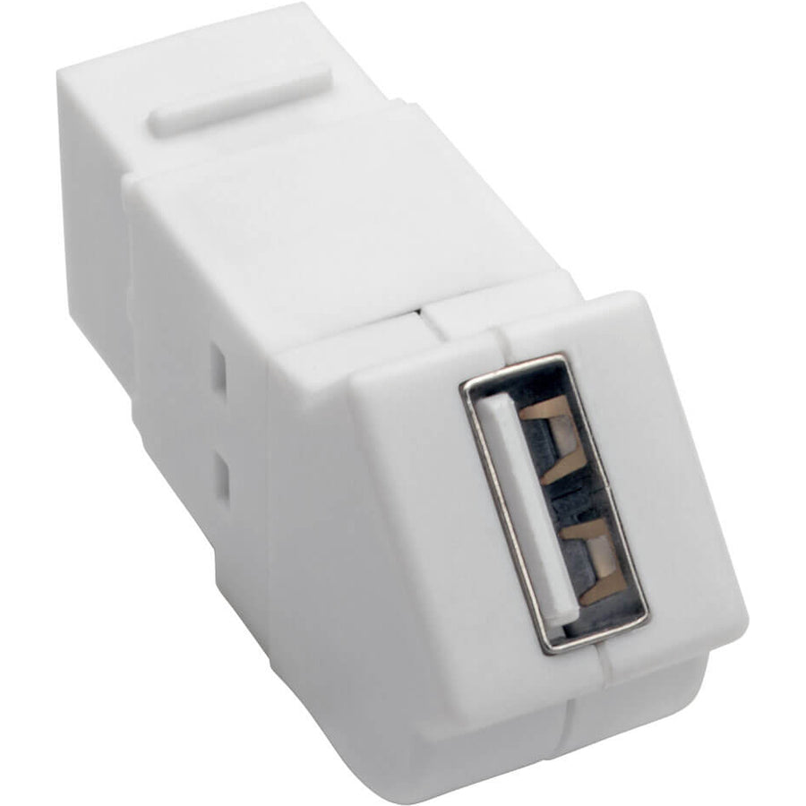 Tripp Lite by Eaton USB 2.0 tout-en-un Keystone/coupleur coudé à montage sur panneau (F/F), blanc U060-000-KPA-WH