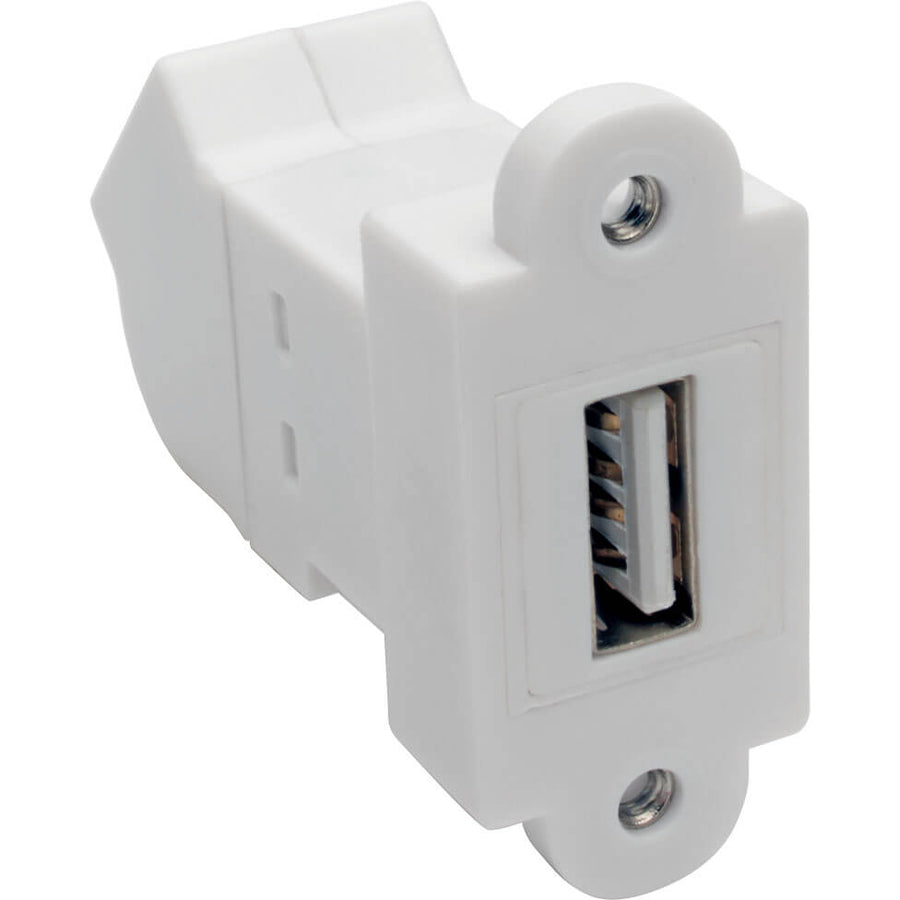 Tripp Lite by Eaton USB 2.0 tout-en-un Keystone/coupleur coudé à montage sur panneau (F/F), blanc U060-000-KPA-WH