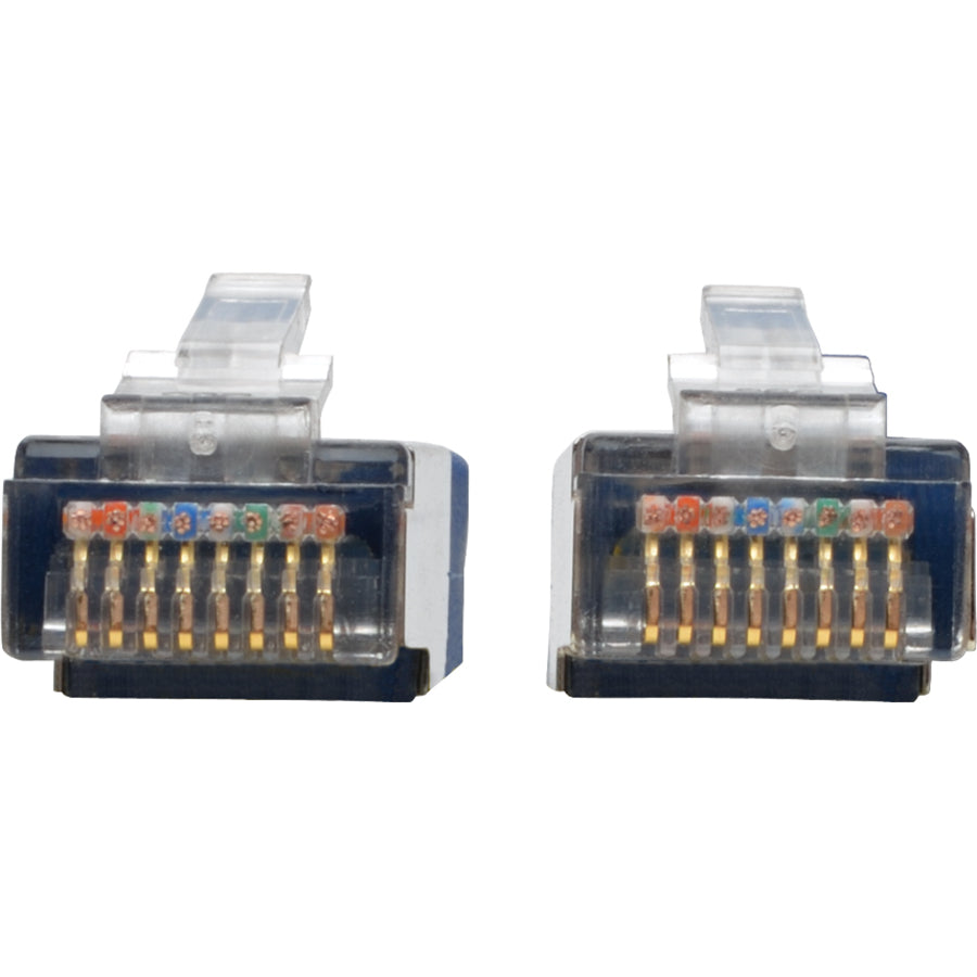 Tripp Lite by Eaton Cat5e Câble de brassage STP blindé moulé 350 MHz (RJ45 M/M), bleu, 4,5 m N105-015-BL