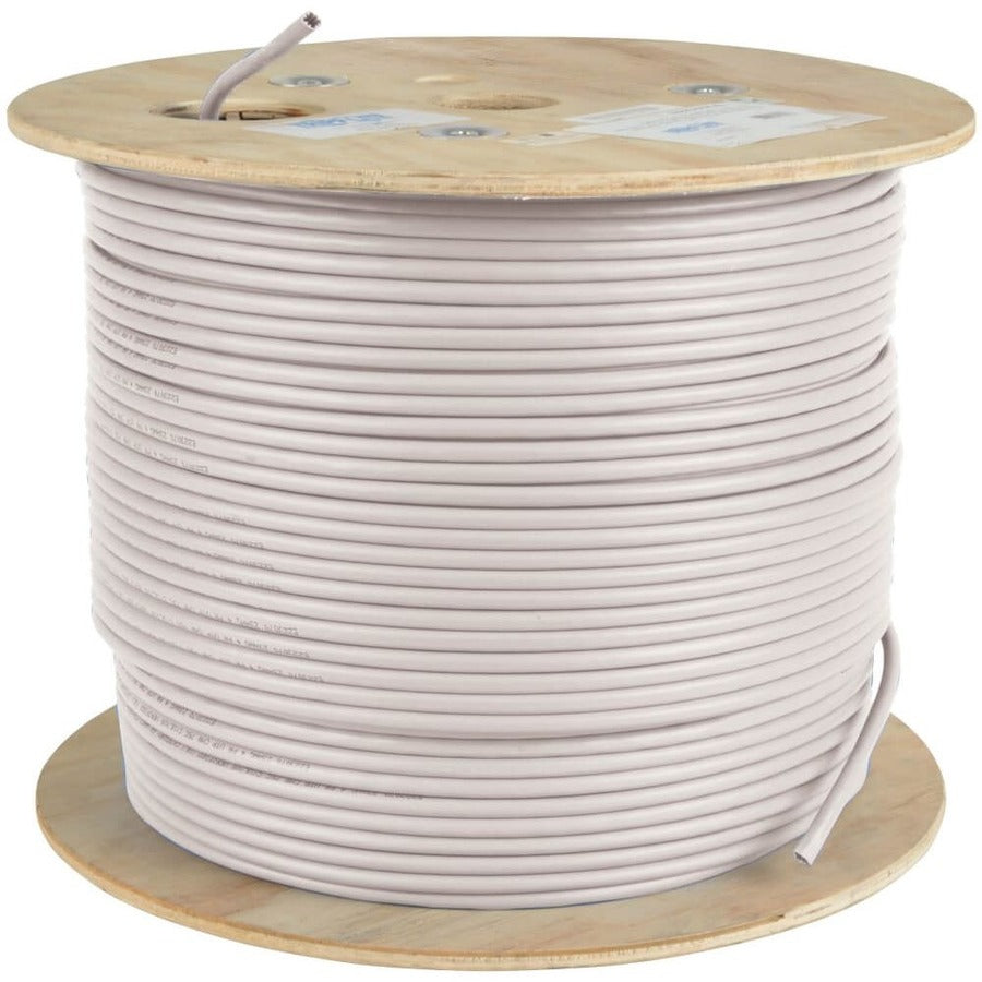 Tripp Lite by Eaton Cat5e 350 MHz Bulk Solid-Core Plenum-Rated PVC Cable, White, 1000 ft N024-01K-WH