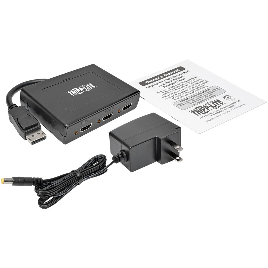 Tripp Lite by Eaton B156-003-HD-V2 3-Port DisplayPort 1.2 to HDMI MST Hub B156-003-HD-V2