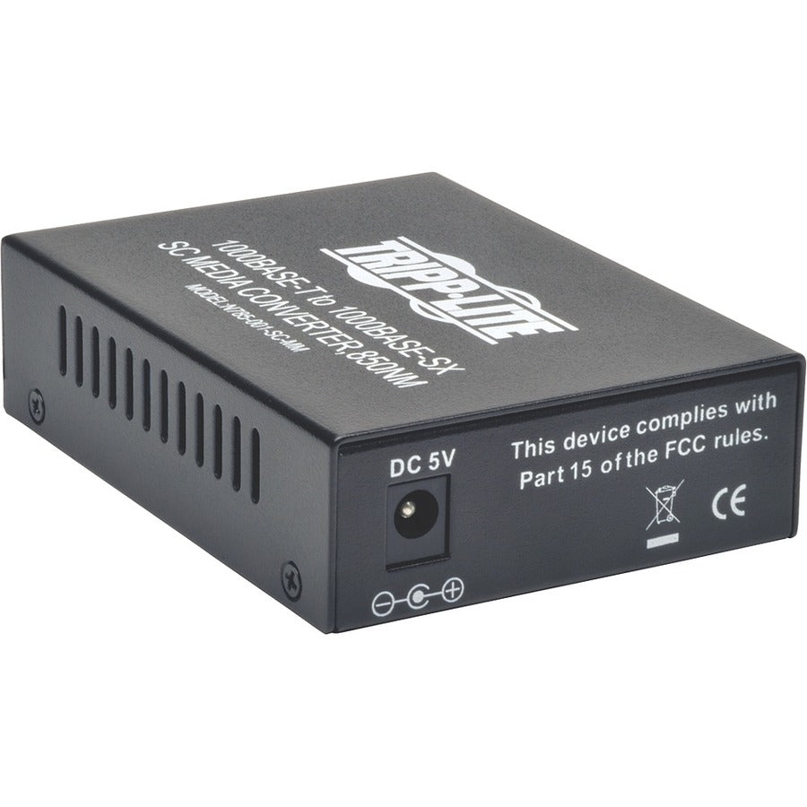Tripp Lite by Eaton 10/100/1000 SC Multimode Media Converter, 550M, 850nm N785-001-SC-MM