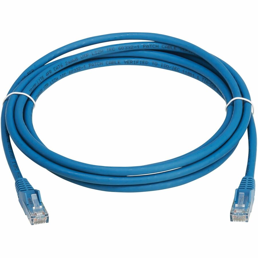 Câble Ethernet UTP moulé sans accroc Gigabit Cat6 Tripp Lite by Eaton (RJ45 M/M), PoE, LSZH, bleu, 3,5 m N201L-3P5M-BL