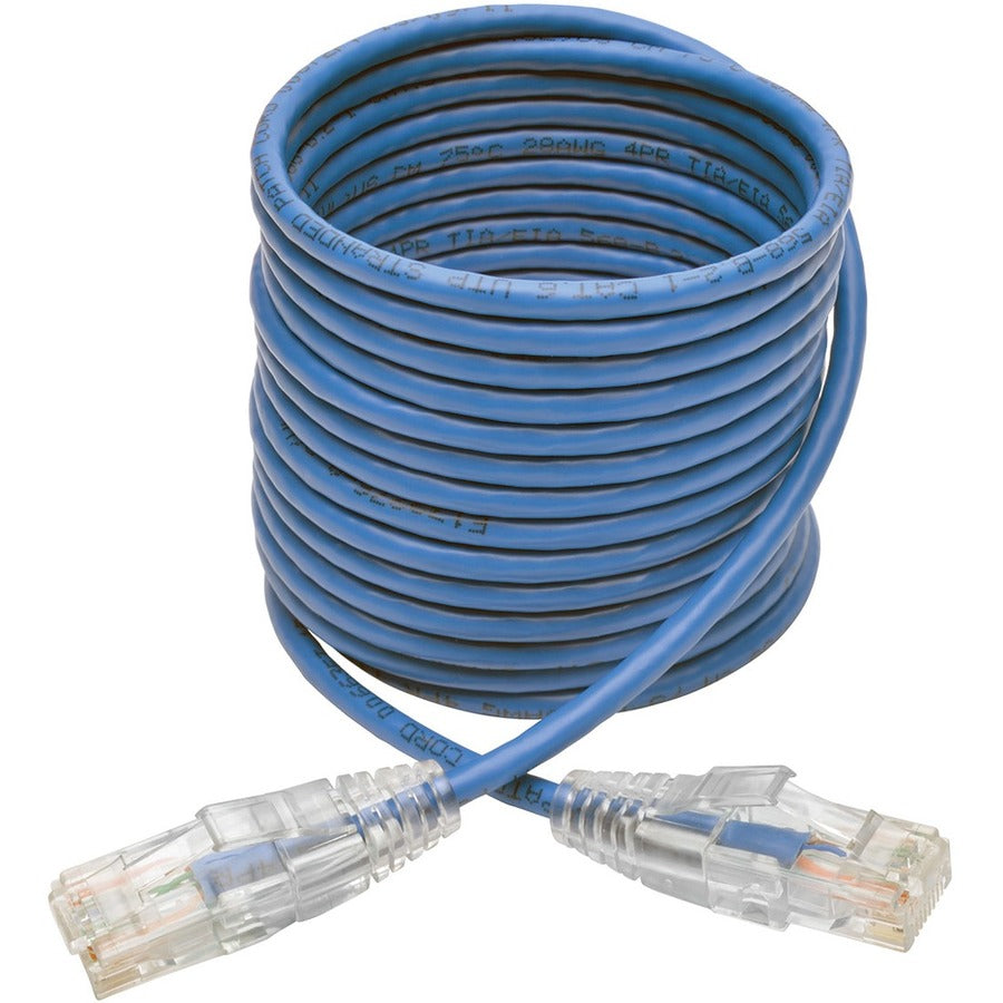 Tripp Lite by Eaton Cat6 Gigabit Snagless Molded Slim UTP Patch Cable (RJ45 M/M), Blue, 6ft N201-S06-BL