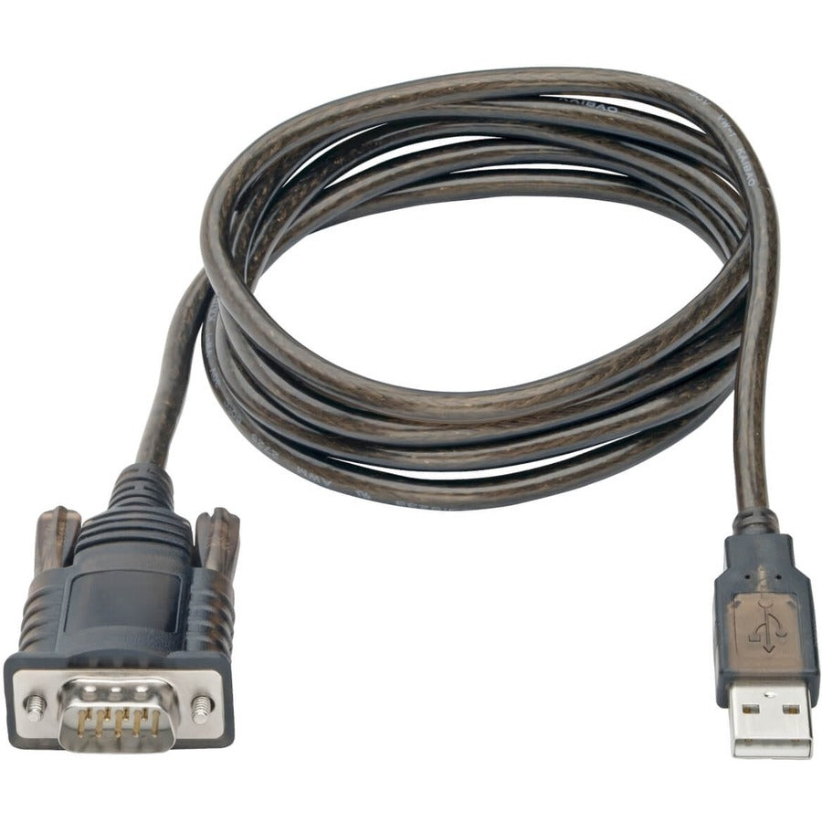 Tripp Lite by Eaton RS232 to USB Adapter Cable with COM Retention (USB-A to DB9 M/M), FTDI, 5 ft. U209-005-COM