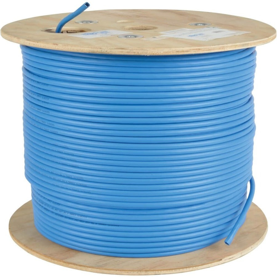 Tripp Lite by Eaton Cat5e 350 MHz Bulk Solid-Core Plenum-Rated PVC Cable, Blue, 1000 ft N024-01K-BL