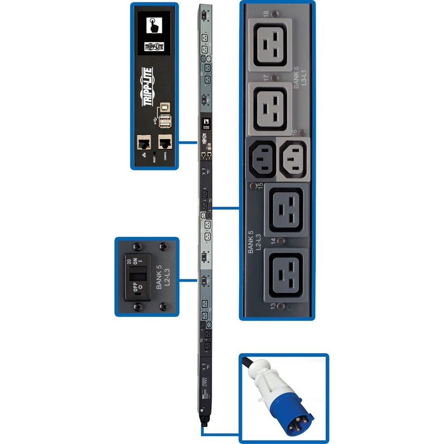 Tripp Lite par Eaton PDU3EVSR6G60A PDU 18 prises PDU3EVSR6G60A