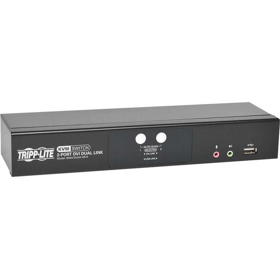 Tripp Lite by Eaton 2-Port DVI Dual-Link / USB KVM Switch w/ Audio and Cables B004-DUA2-HR-K