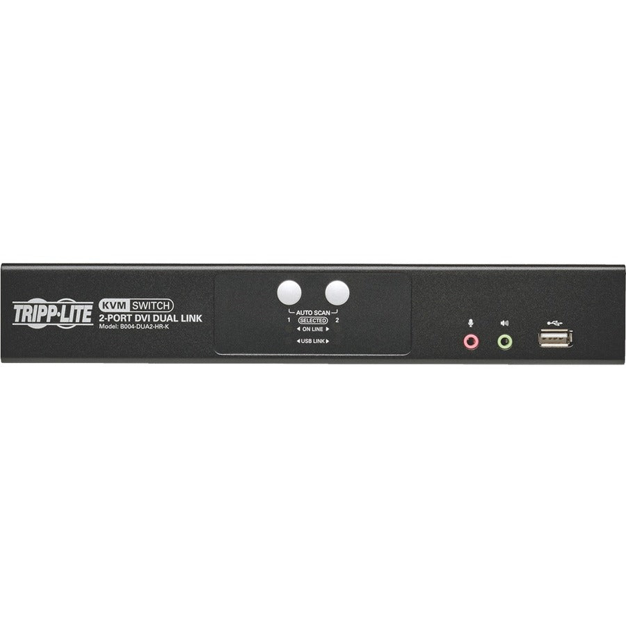 Tripp Lite by Eaton 2-Port DVI Dual-Link / USB KVM Switch w/ Audio and Cables B004-DUA2-HR-K