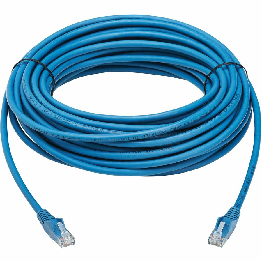 Tripp Lite by Eaton Cat6 Gigabit Snagless Molded UTP Ethernet Cable (RJ45 M/M), PoE, LSZH,Blue,15m N201L-15M-BL