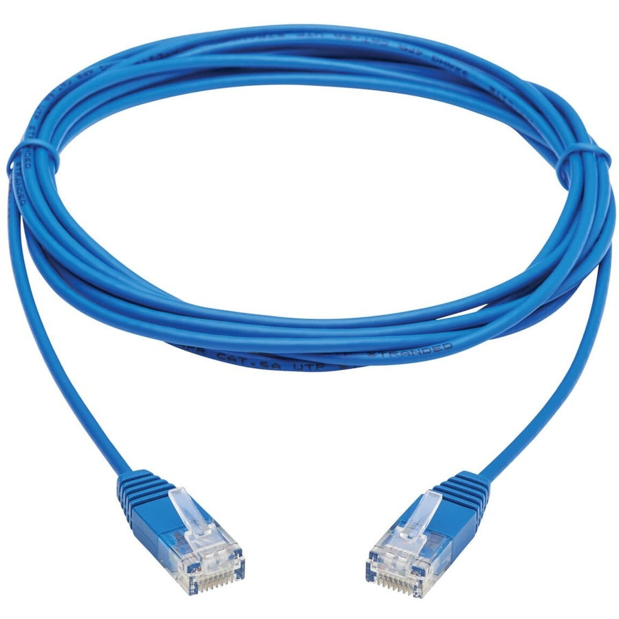 Tripp Lite by Eaton Cat6a 10G Certified Molded Ultra-Slim UTP Ethernet Cable (RJ45 M/M), Blue, 10ft. N261-UR10-BL