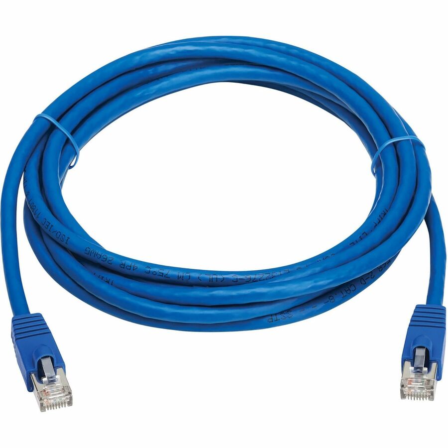 Câble Ethernet Tripp Lite by Eaton Cat8 40G SSTP sans accroc (RJ45 M/M), PoE, bleu, 10 pi (3,1 m) N272-F10-BL