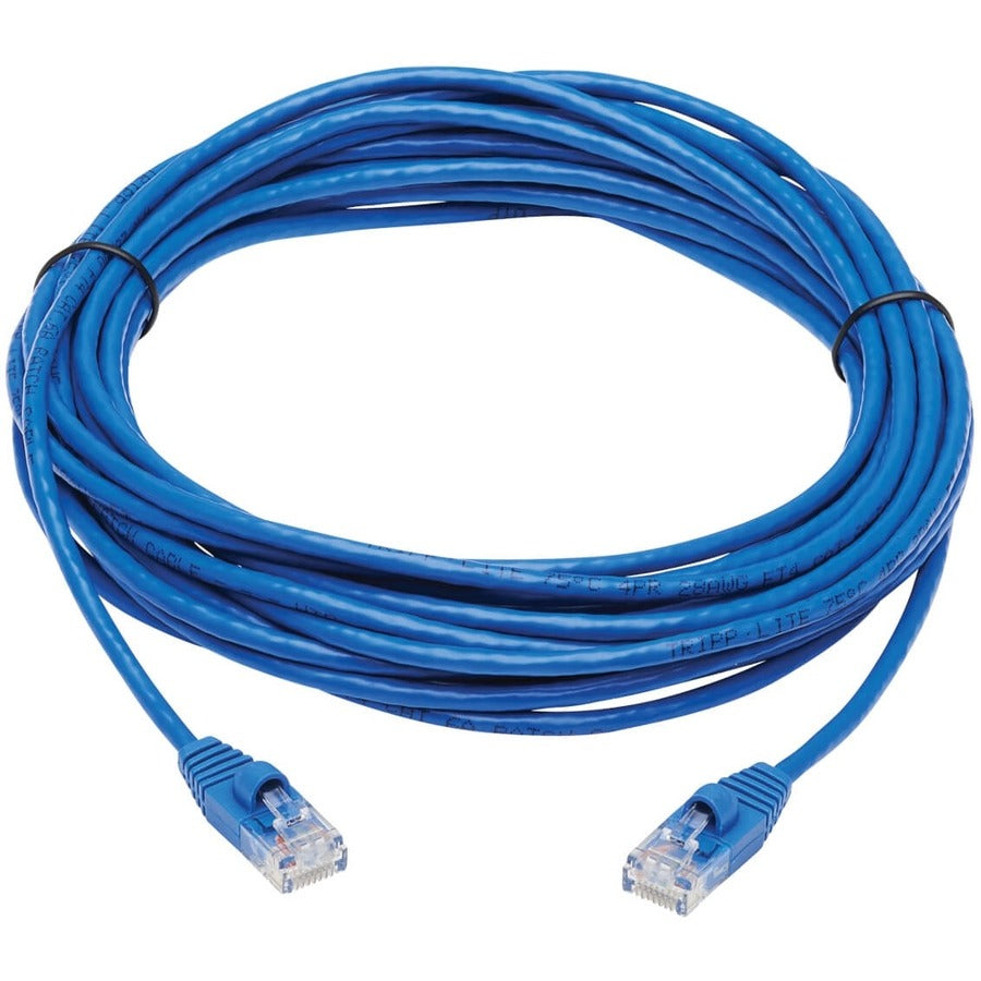 Tripp Lite by Eaton Cat6a 10G Snagless Molded Slim UTP Network Patch Cable (M/M), Blue, 25 ft. N261-S25-BL