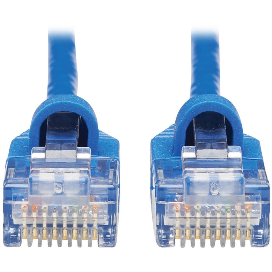 Tripp Lite by Eaton Cat6a 10G Snagless Molded Slim UTP Network Patch Cable (M/M), Blue, 25 ft. N261-S25-BL