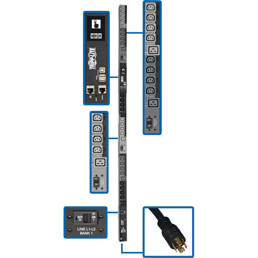 Tripp Lite par Eaton PDU3EVSR6L1530 PDU 30 prises PDU3EVSR6L1530