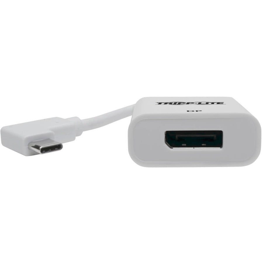 Tripp Lite by Eaton U444-06N-DP-RA Right-Angle USB-C to DisplayPort Adapter, M/F, White U444-06N-DP-RA